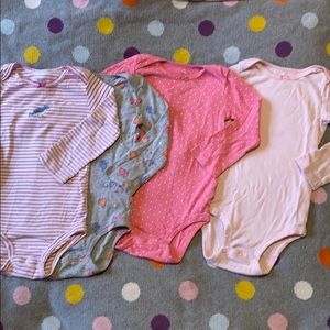 24m girl onesies and long sleeve tops bundle